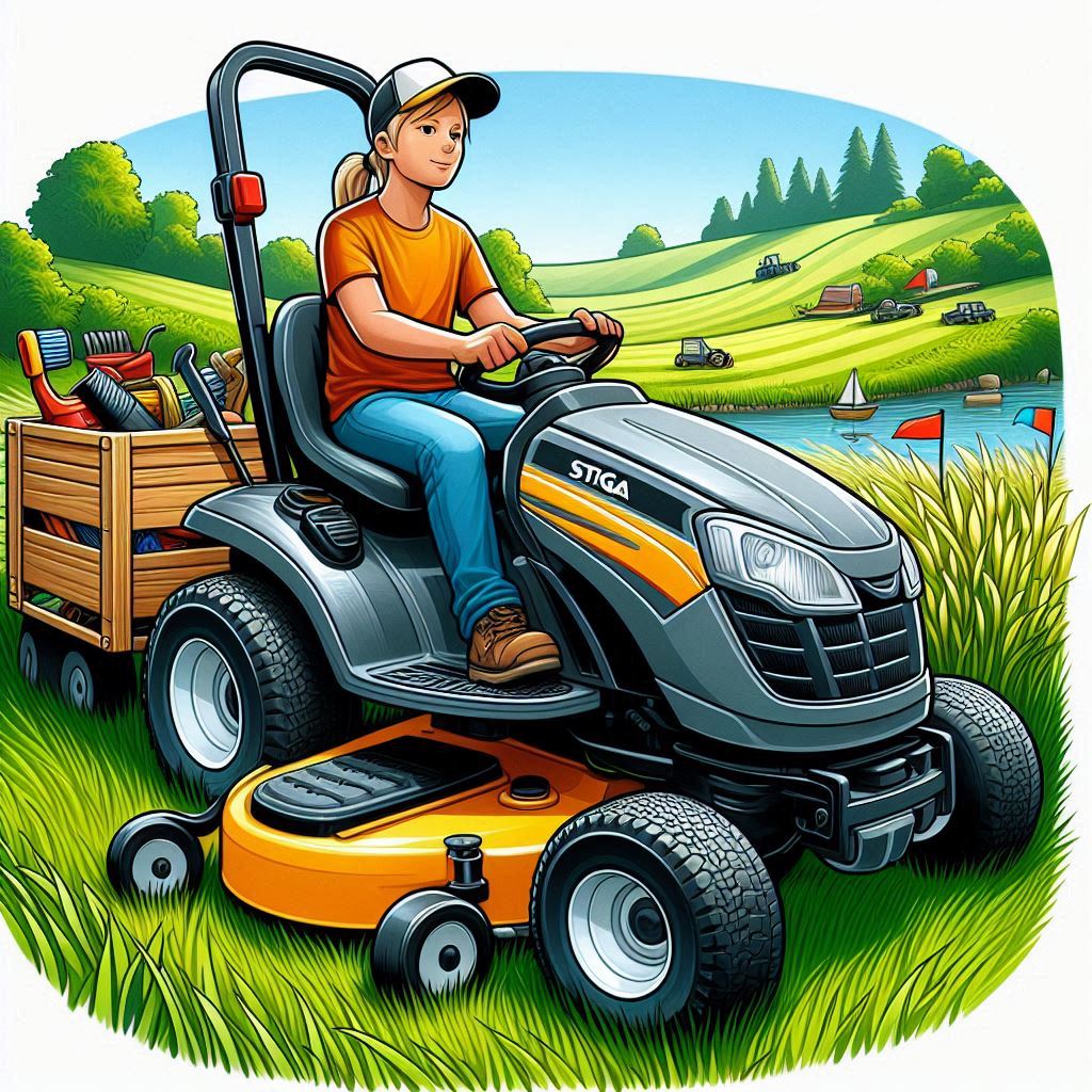 stiga traktor füvet nyír Zöldterület kezelés